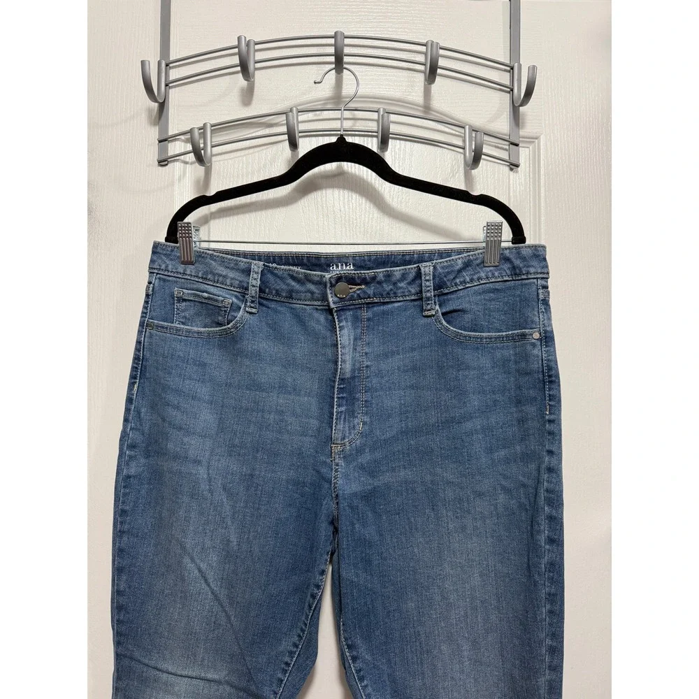 ana a new approach‎ womens skinny jeans size 16 blue wash stretch denim